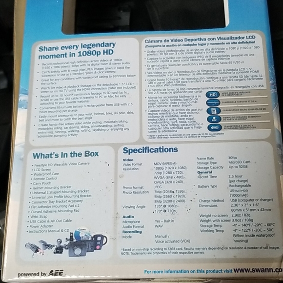 📸SWANN FREESTYLE ACTION CAM - Picture 8 of 10